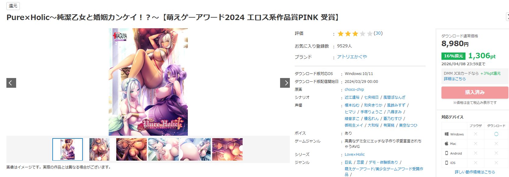 Pure×Holic〜純潔乙女と婚姻カンケイ！？〜のDL版のページ